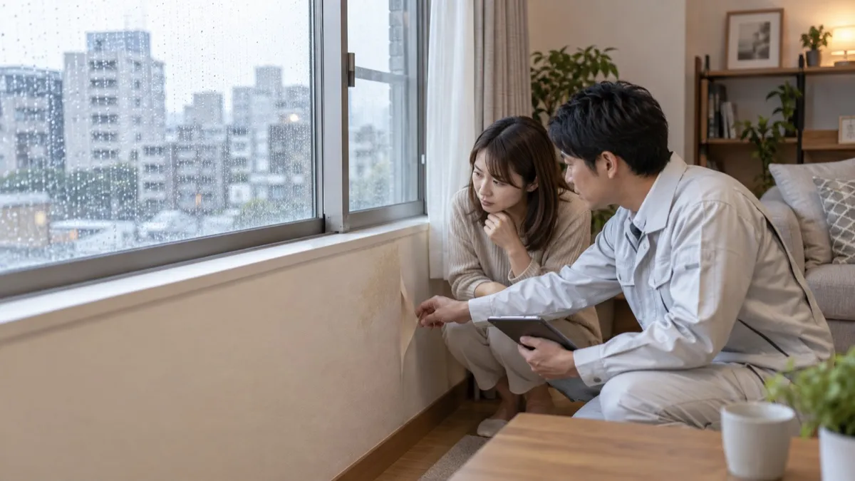 見えない結露の確認方法